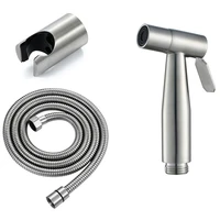 handheld bidet spray shower set toilet sprayer douche kit bidet faucet with base and 1 5m hose silver