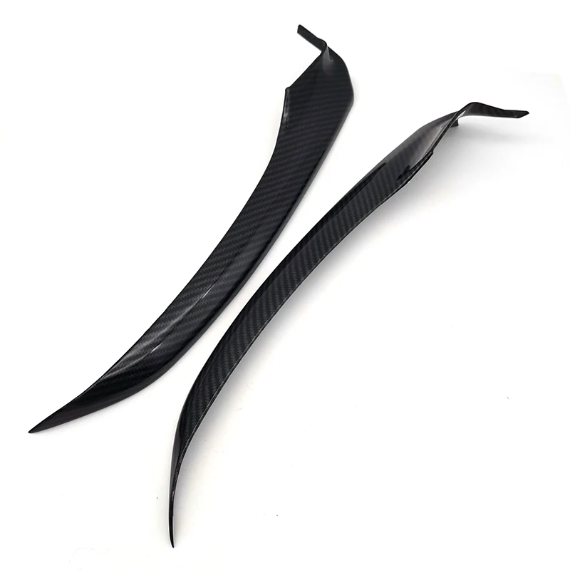 

2pcs Car Front Bumper Lip Corner Cover Trim Carbon Fiber Style For Toyota Camry 2018 2019