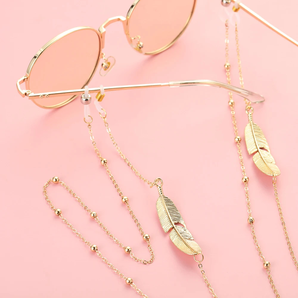 Модная Регулируемая цепочка для солнцезащитных очков с жемчугом бабочкой и