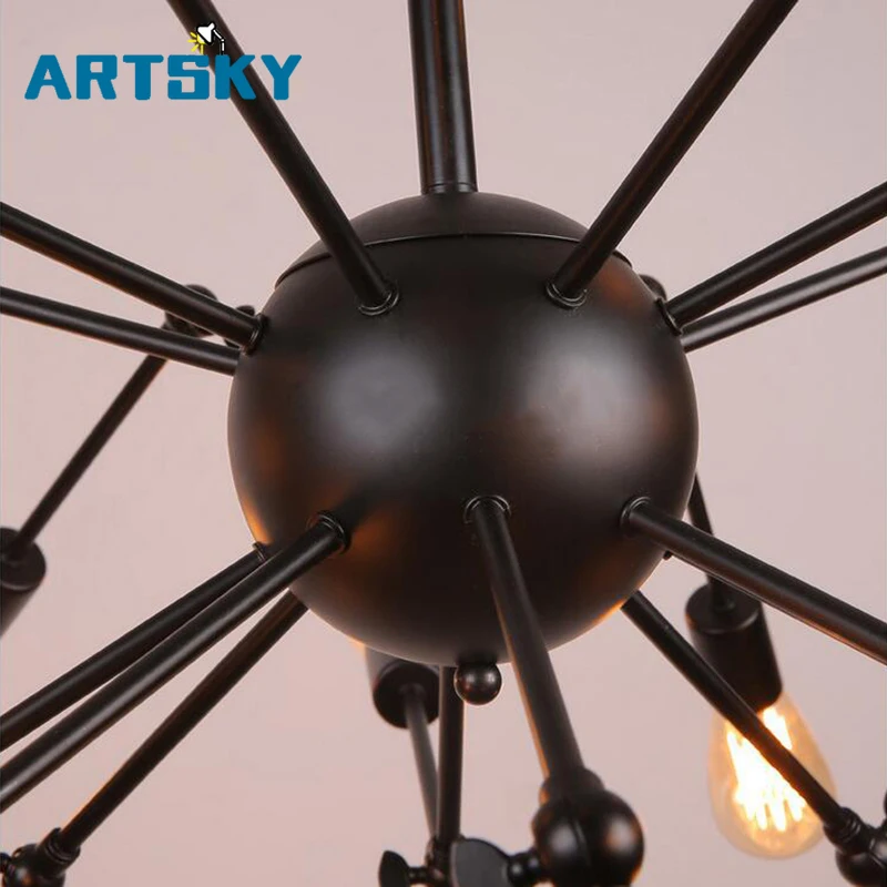 Лофт Ресторан Бар Америка кантри железная люстра винтажное расширение офисная