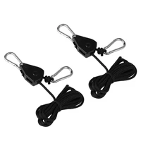 2 pcslot 18 rope ratchet lights lifters reflector grow light hangers long heavy duty adjustable rope clip hanger
