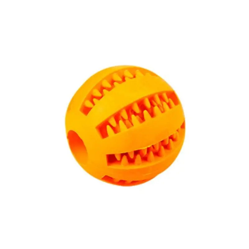 Игрушка для чистки зубов, мяч для щенка, декомпрессия, эластичная резиновая собачья игрушка мячик, игрушка для домашних животных - Цвет: orange