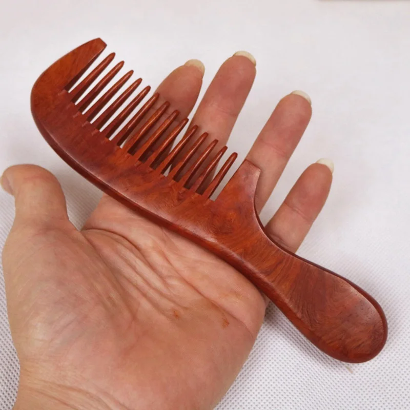 Гребень женский из сандалового дерева с широкими зубьями для распутывания