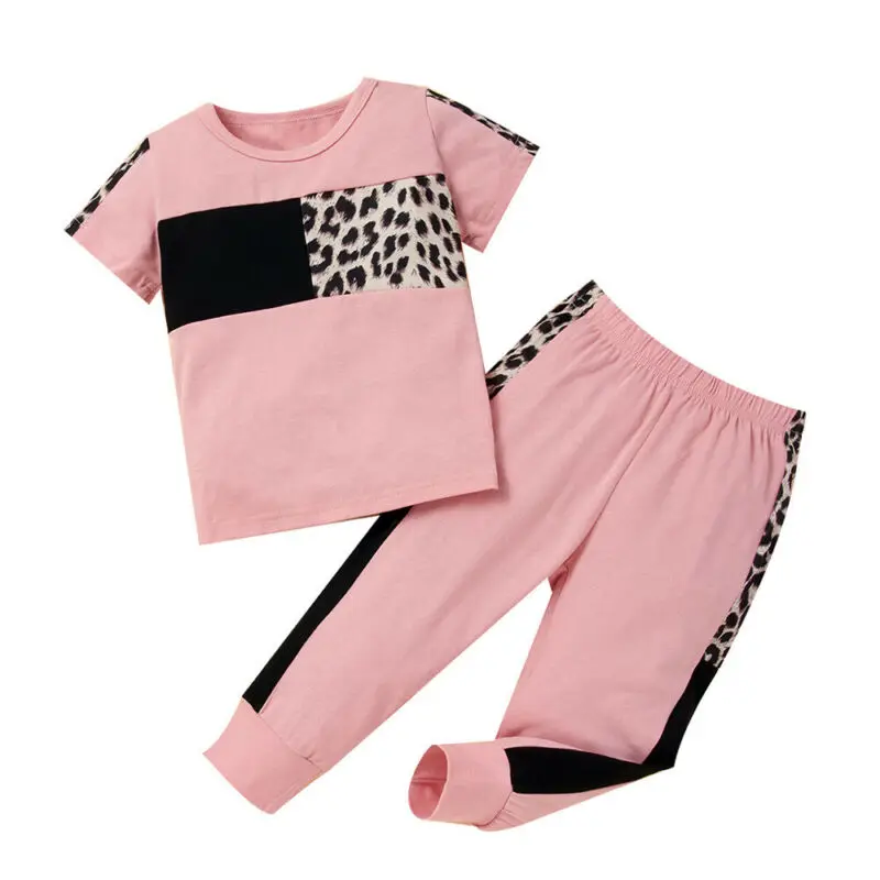 

Baby Summer Clothes Patchwork Short Sleeves T-Shirt Long Pants Sets Soft Outfits