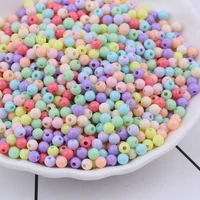 25 multicolor cream beads acrylic 500pcs 4mm round candy neon smooth loose beads ball jewelry bracelet making diy