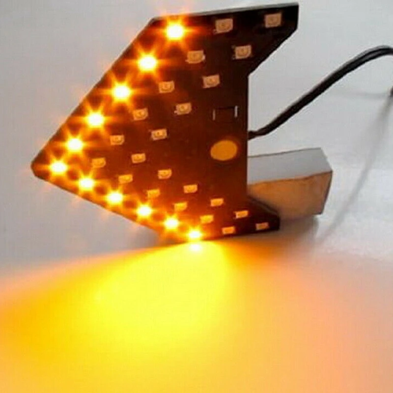 2 шт. Желтый Янтарный 33-SMD последовательный светодиодный фонарь для автомобиля