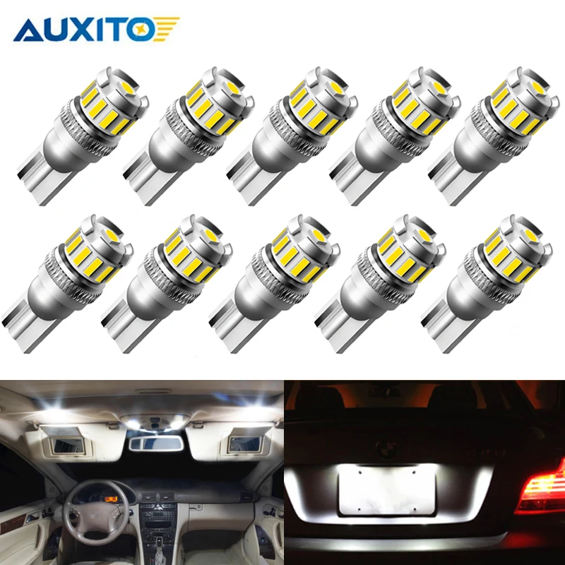 10x Canbus светодиодный T10 W5W парковочный свет авто лампы для декора автомобиля VW Golf 5 6