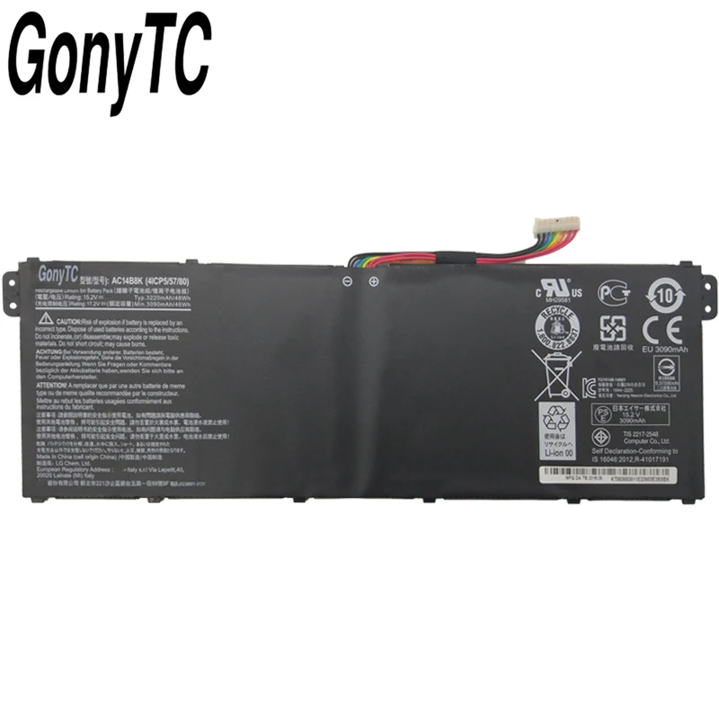 Оригинальный AC14B8K Батарея для Acer Aspire E3 111 112 CB3 CB5 311 ES1 511 512 E5 771G V3 371 711 15 2 V