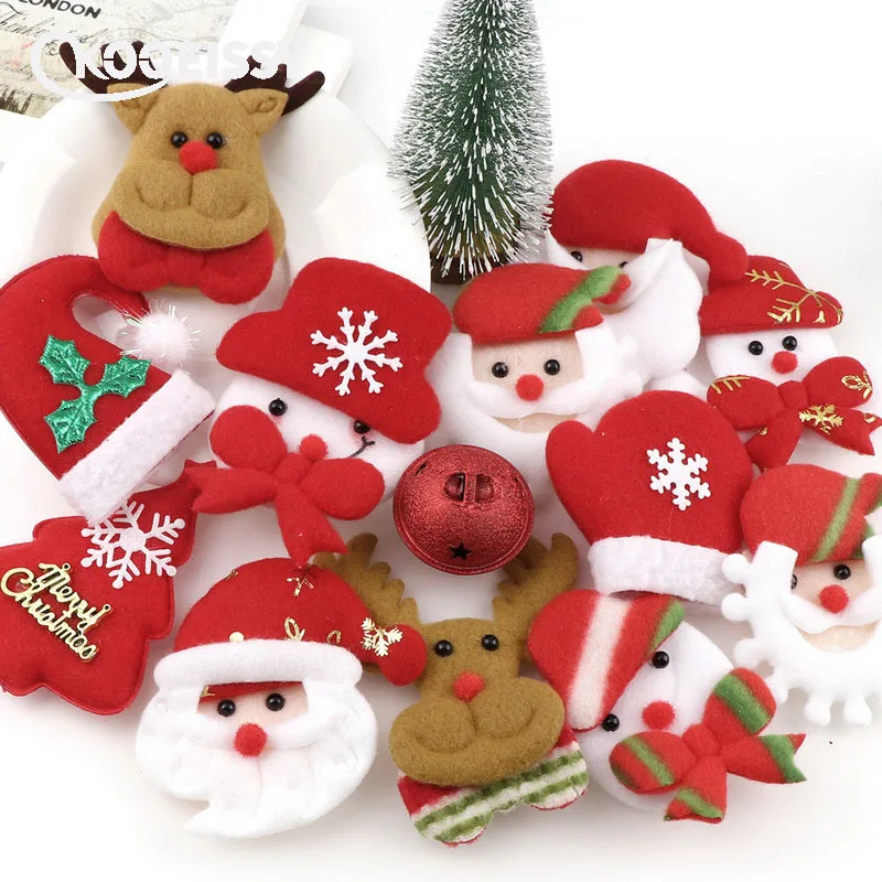 5 шт. Санта Клаус/Снеговик аппликация с орнаментом мультфильм плюшевые ручной