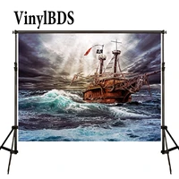vinylbds 5x7ft pirates of the caribbean background shabby sailing boat backdrop childrens marine background for photo studio