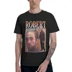 Забавная Мужская футболка Роберт пэттинсон стоячий мем 100% хлопковая Футболка с принтом забавная футболка с коротким рукавом Винтажная Футболка Роба