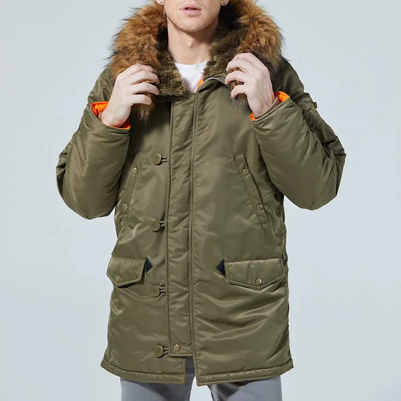 

Men's winter jacket long Alaska in 5 colors.