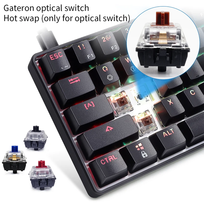 skyloong gk61 sk61 mechanical keyboard wireless bluetooth gaming multi color rgb led backlit programmable keyboard for desktop free global shipping