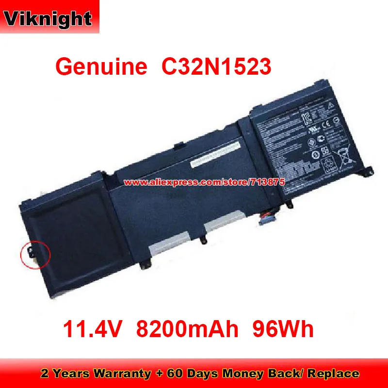 

Оригинальный аккумулятор C32N1523 для Asus ZenBook UX501VW-FY057R UX501V UX501VW-F1020 UX501VW-FY010T 11,4 V 8200mAh 96Wh