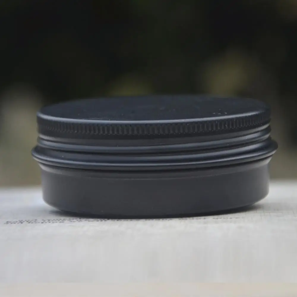 Матовая черная алюминиевая банка объемом 60 г для чая маски крема геля лица