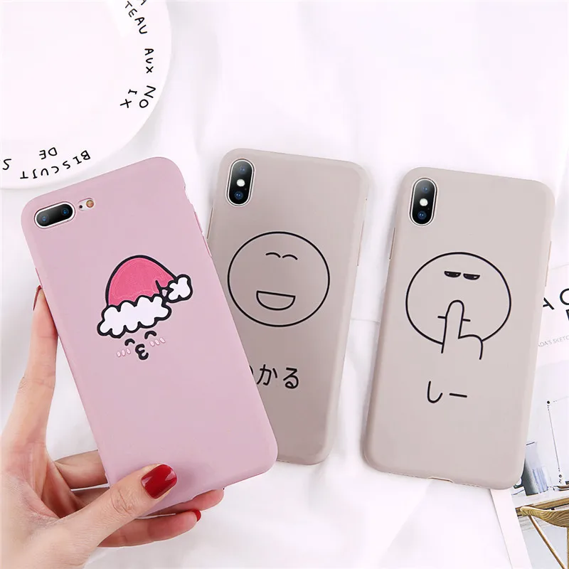 KJOEW Рождественская шапка с рисунком чехол для iPhone 7 телефона 8 6 6S Plus XR XS X Xs Max