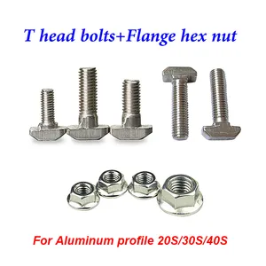 20 шт. 40 шт., гайки типа M5 M6 M8 T, Крепежный Алюминиевый Разъем, фланцевая Шестигранная гайка для алюминиевого профиля, сделай сам, фрезерный станок с ЧПУ, лазерный станок