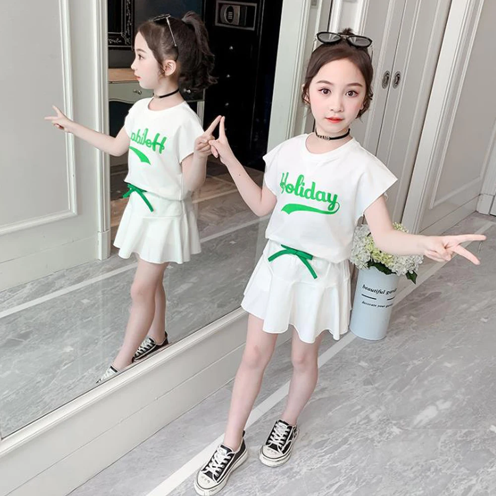 Одежда для девочек детская одежда летняя новая Футболка с рукавами реглан и