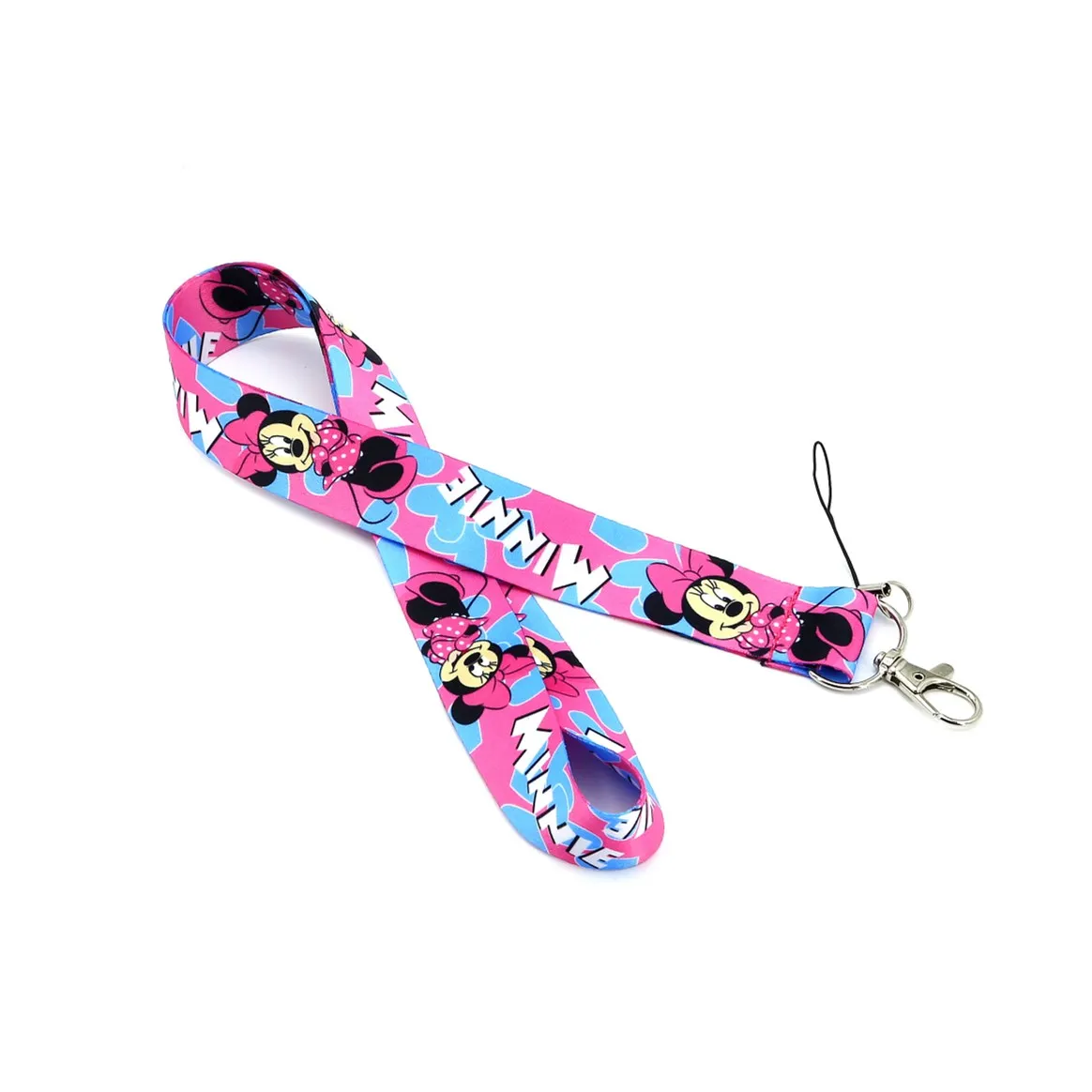100 шт. аниме брелок Микки Минни Маус Премиум шнурки id держатель значка брелоки