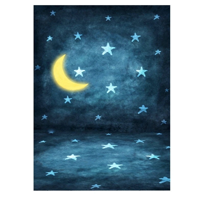Фон для фотосъемки 7 Х5 футов Звезда Луна звездное небо тема фото студия фон ткань