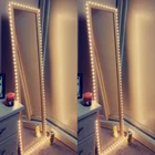 Зеркало для макияжа с подсветкой, 5 В, гибкая светодиодсветодиодный лента с питанием от USB-кабеля, декоративное зеркало, 0,5-5 м