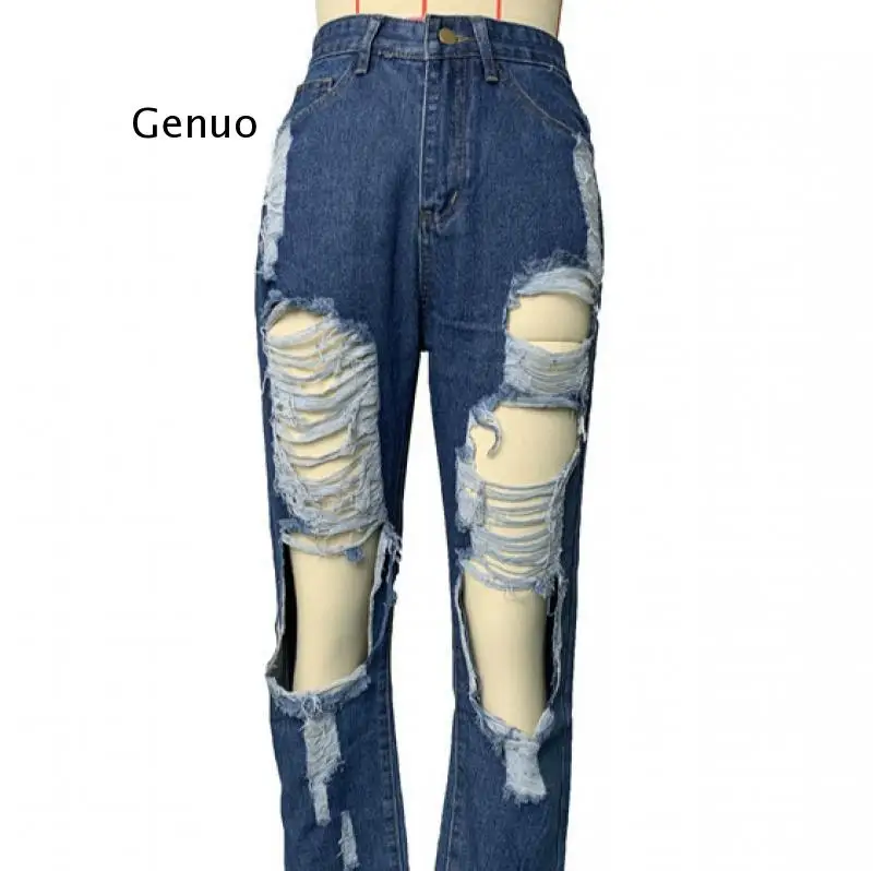 Лидер продаж летние рваные джинсы модные женские свободные повседневные