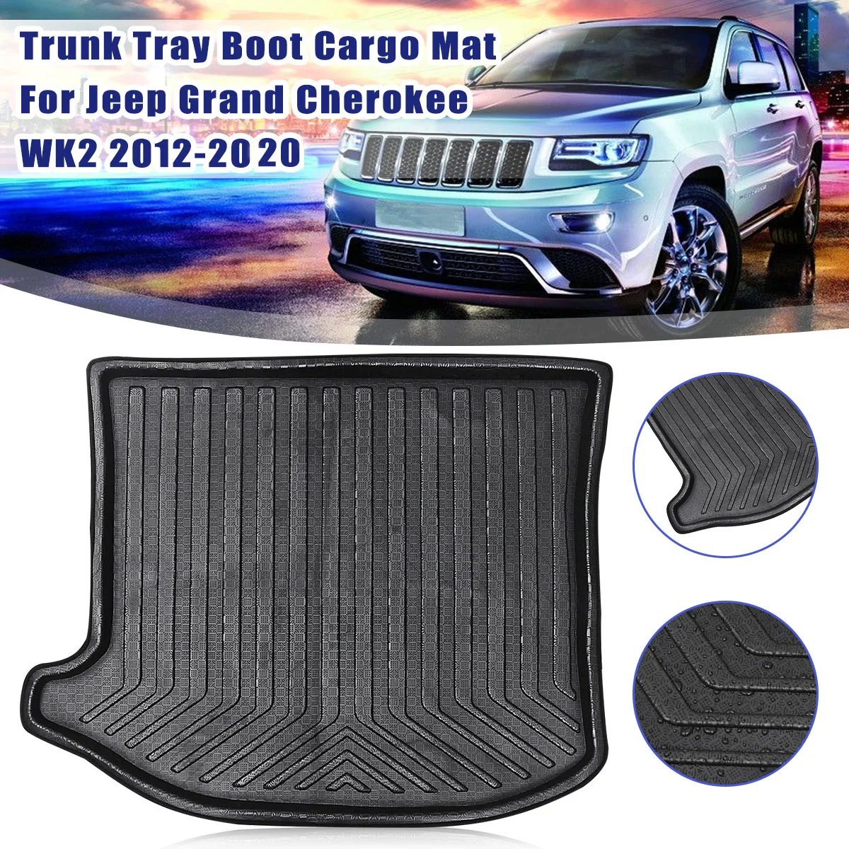 Коврик для ботинок задний багажник лайнер Jeep Grand Cherokee WK2 2012 2013 2014 2020 грузовой пол
