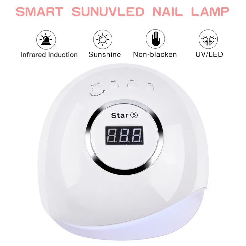 80W Intelligent Sensor 10s/30s/60s/99s Phototherapy Machine LED Nail Dryer Manicure Tool | Красота и здоровье