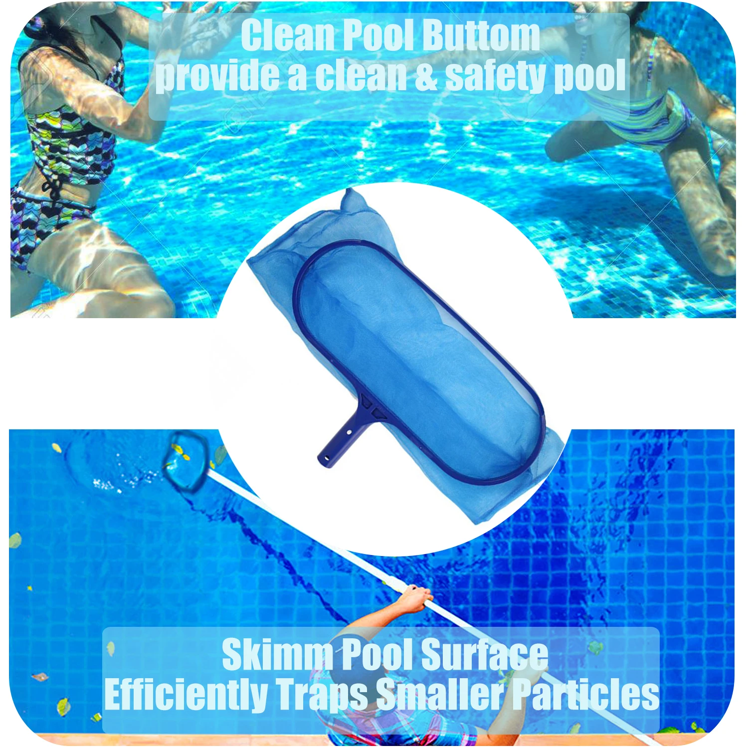 Мелкая сетка для бассейна сетчатый мешок лопатка листьев с низким