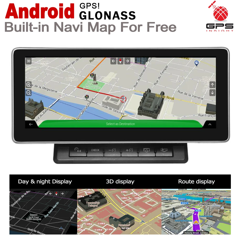 Автомобильный радиоприемник на Android с GPS навигацией для Audi A6 4F 2004 2005 2006 2007 2008 2009 WIFI