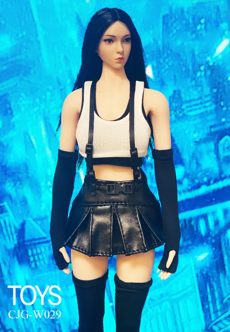 

1/6 Female Figures Vest Skirt Set Sexy Skirt Socks Clothing Set Cosplay Uniform Models Soldier Accessory 12'' Female Body Doll