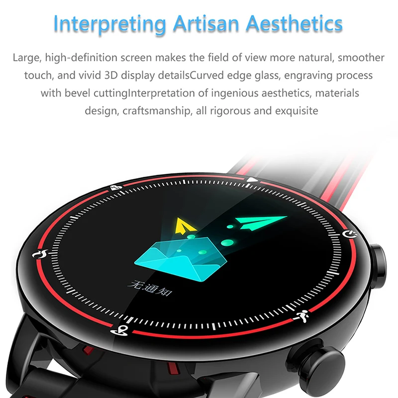 

1.28 Inch LCD Multifunctional Waterproof Smart Watch Round Color Screen Silicone Strap Heart Rate Sports Bracelet Unisex GK99