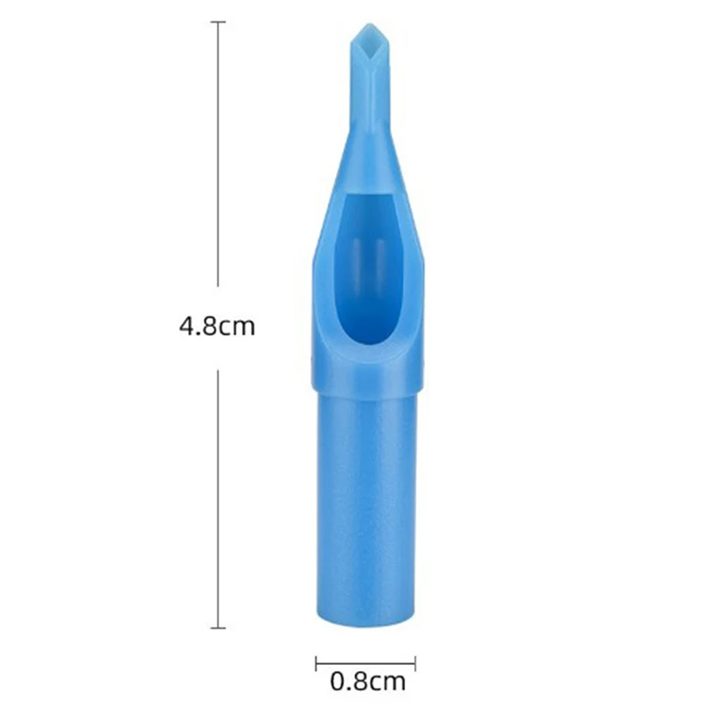 

50pcs Plastic Blue Sterile Disposable Tattoo Machine Gun Nozzle Tips Needle Tube For Tattoo Gun Needle Ink Cup Grip Kits