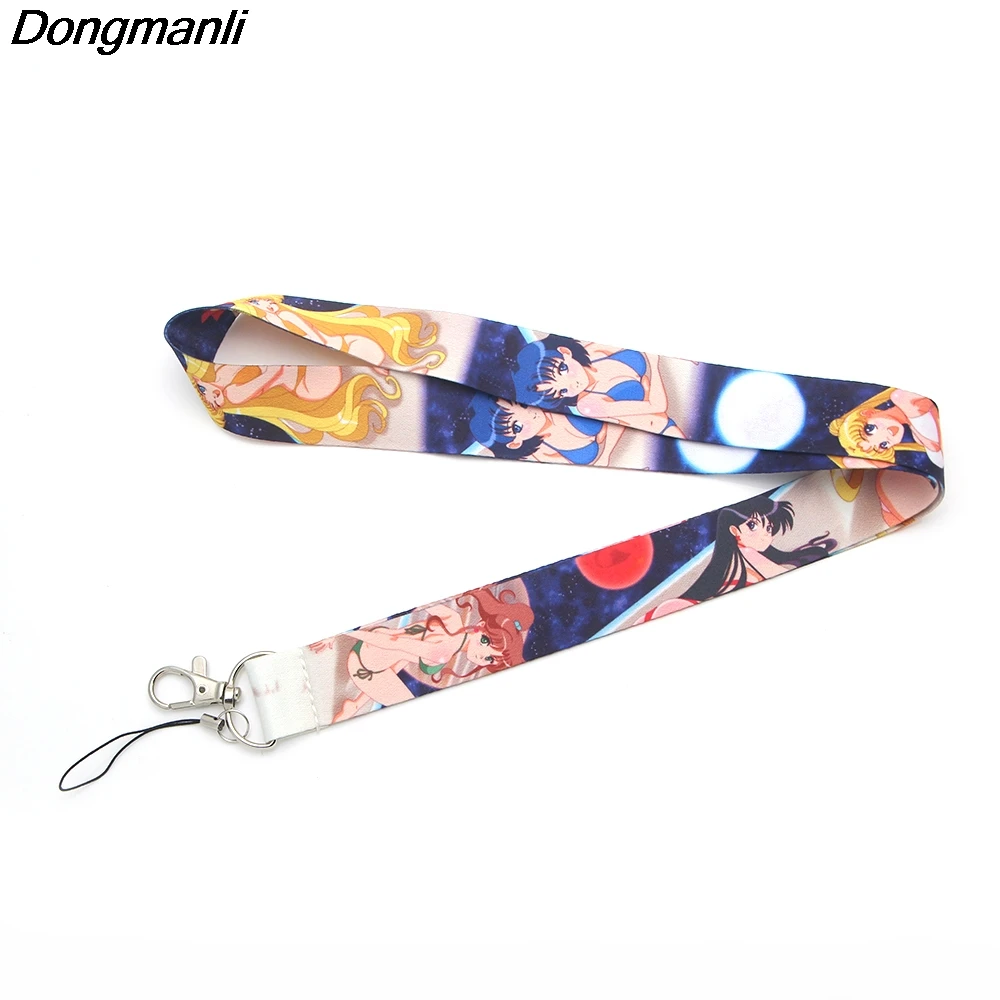 Шнурок PC123 для ключей с милой девушкой держатель удостоверения личности телефона