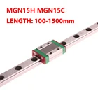 Линейная рельсовая направляющая MGN15, 350, 400, 450, 500, 800, 900 мм, 1 каретка MGN MGN15H или MGN15C
