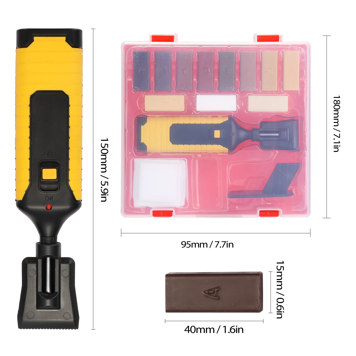 

Floor Repair Set Laminate Repairing Kit Woodworking Tools Wax System Floor Worktop Sturdy Casing Chips Scratches Mending Tool