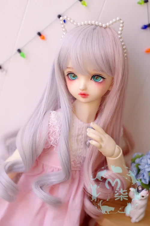 Новое платье принцессы 1/3 22 23 см 1/4 18 19 SD MSD BJD кукла парик Двойной Цвет серый +