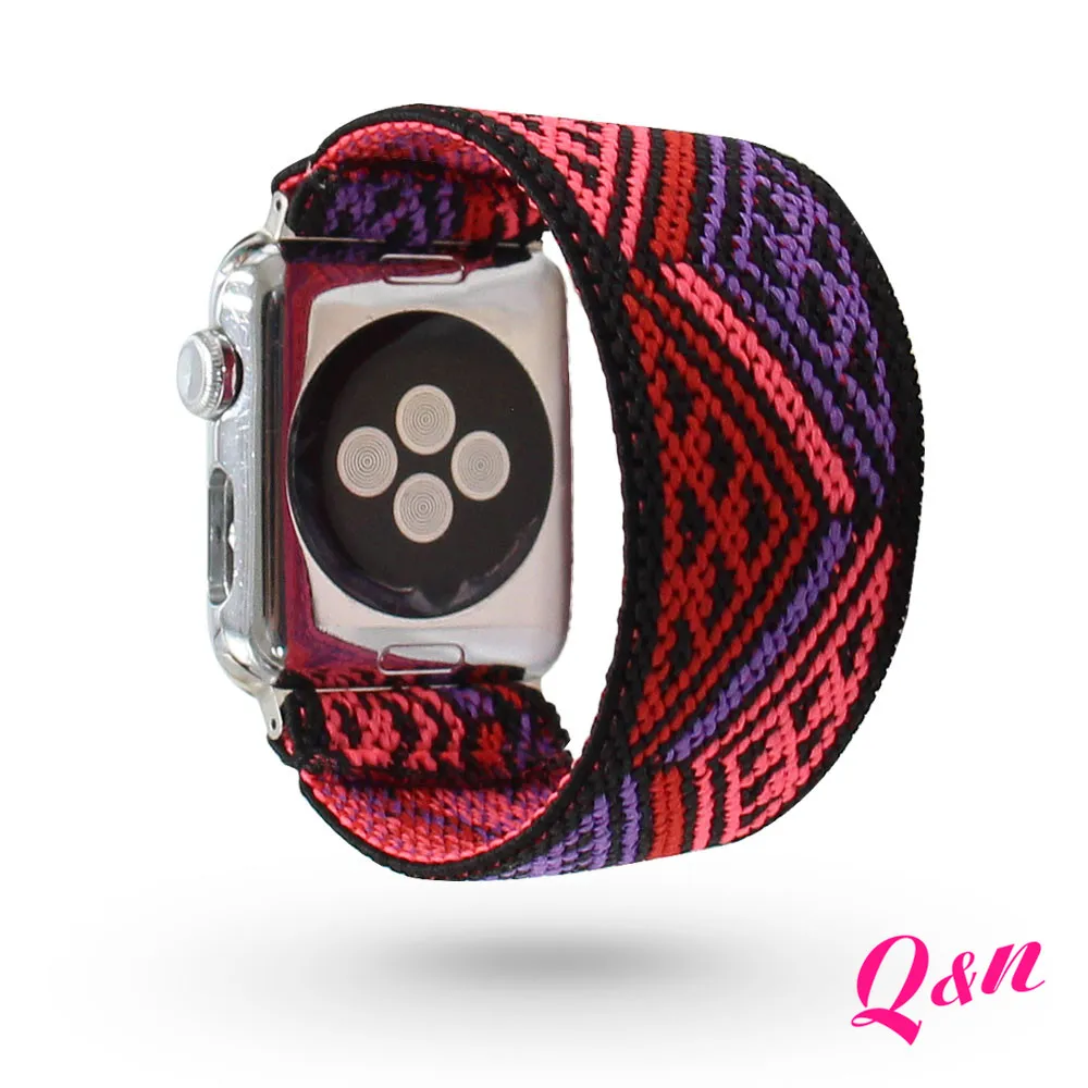 Эластичный нейлоновый ремешок в богемном стиле для часов Apple Watch