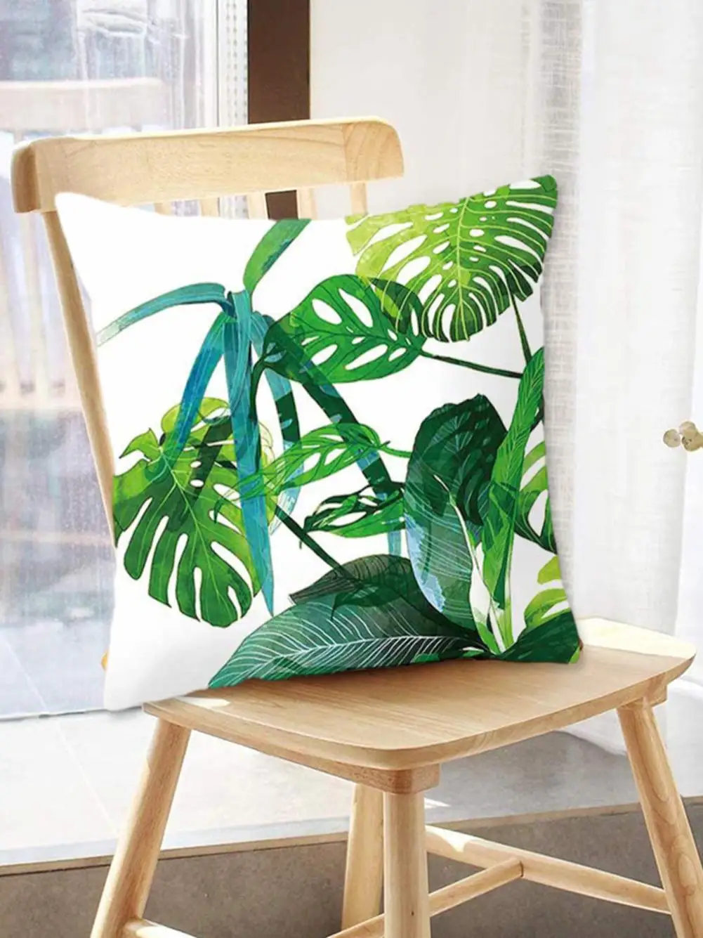 

Flowers Plant Pillowcase Modern Simple Blue Geometric Pillow Sofa Pillow Cushion 45cm*45cm Marble Cover Cover Hugging Home O0D9