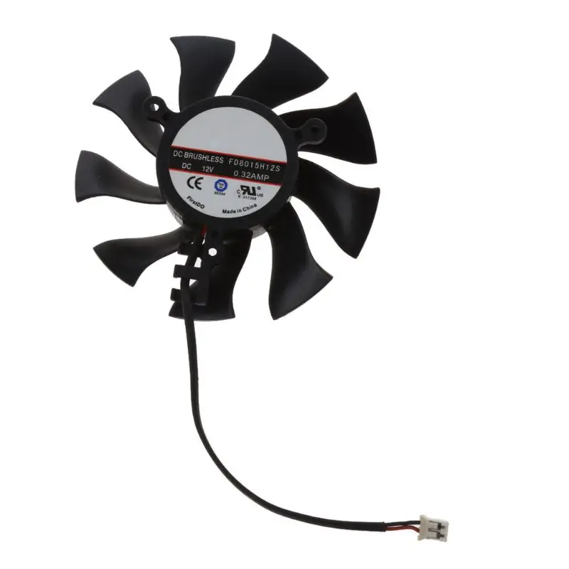 FD8015H12S 75 мм 2 контактный охлаждающий вентилятор для видеокарты Sapphire HD6850 HD4860