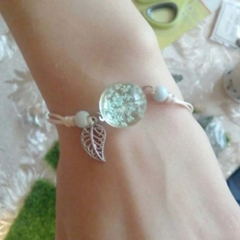 Стеклянный шар высушенные технические керамические браслеты ручной работы с