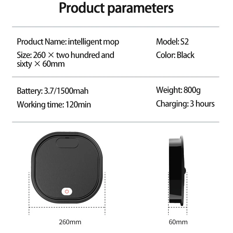 Вакуумный робот пылесос умный Швабра бытовой автоматический USB Перезаряжаемые