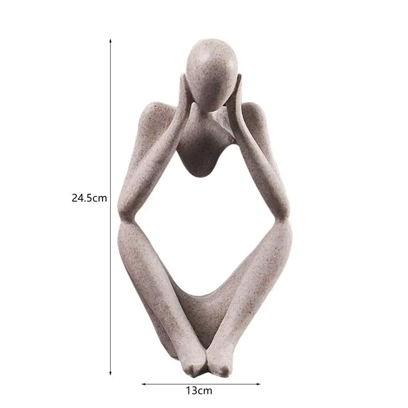 

Thinker Statue Resin Thinking Sculpture Ornaments Handmade Crafts Desktop Decoration For Home Office Stores Window Display 2021