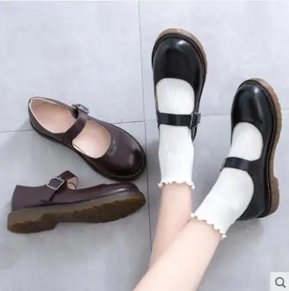 Униформа для школьников в японском стиле JK Ловушка с круглым носком и пряжкой