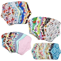 washable reusable absorbent nappy soft sanitary panty liner menstrual cloth random color physiological towel pads bamboo cotton