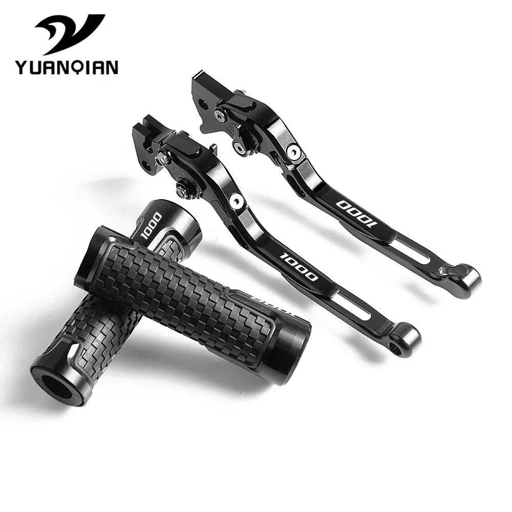 

Motorcycle CNC Adjustable Foldable Brake Clutch Levers and Handle bar Grips handbar grip For SUZUKI GSXR1000 GSXR 1000 2007-2008
