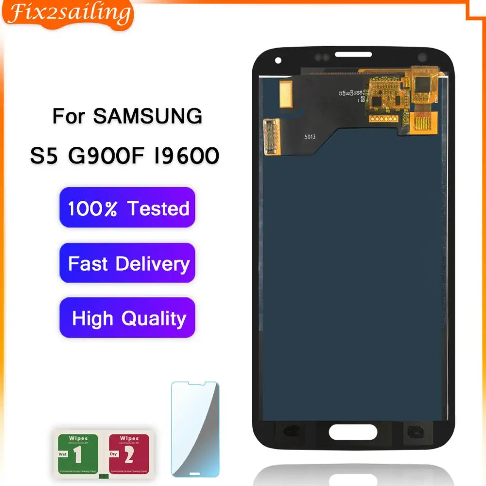 ЖК дисплей для Samsung S5 G900 i9600 с сенсорным экраном и дигитайзером в сборе Galaxy G900F