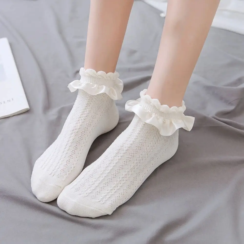 

Kawaii Woman Ruffle Socks Lolita Short Socks Cosplay Costumes Accessories Cotton Lace Socks Sweet Girls Hosiery