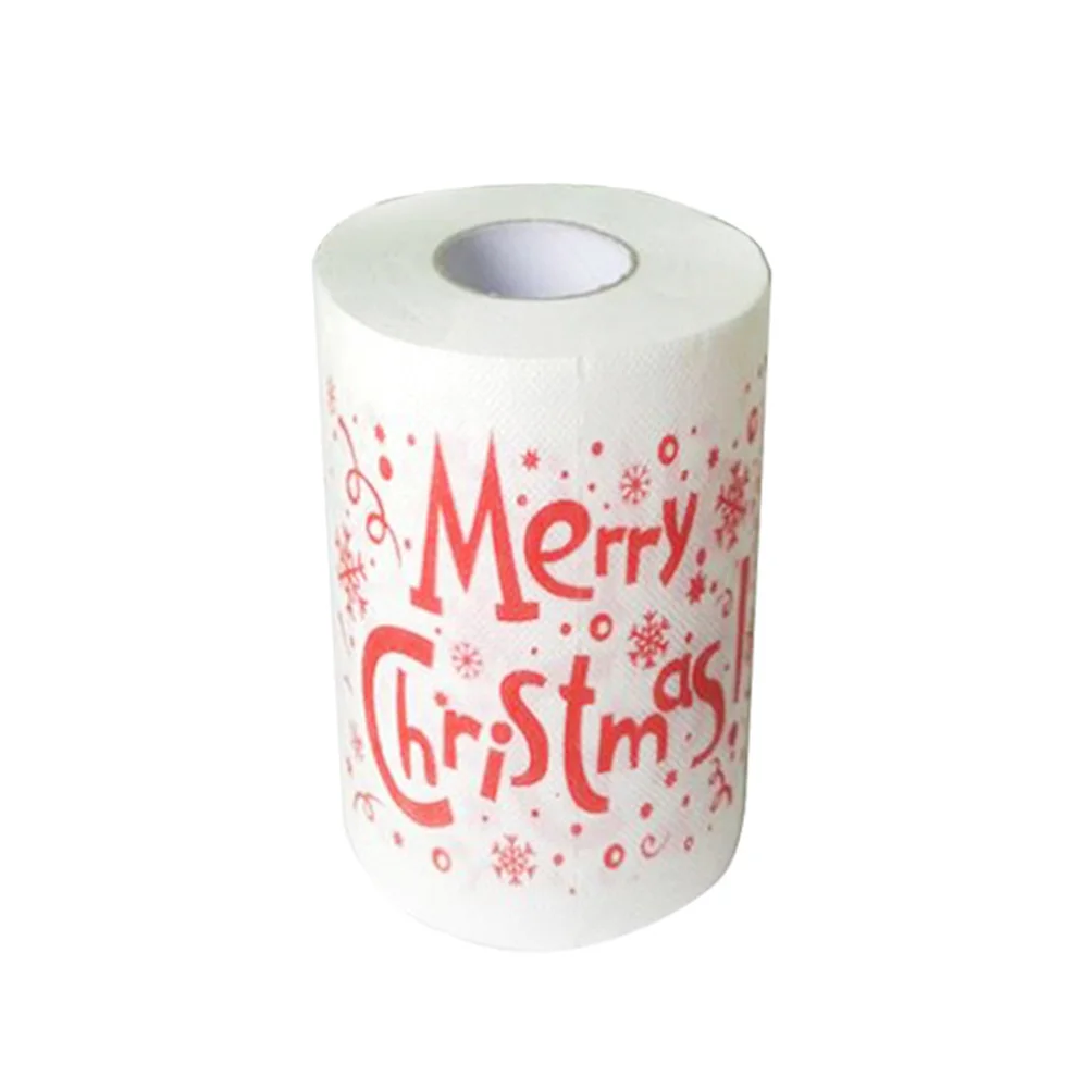 

Home Decor Roll Paper Tissue Ornament Festival Print Party Toilet Kitchen Cartoon Christmas Living Room Bath Supplies