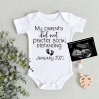 baby announcement my parents did not practice social distancing baby bodysuit summer short sleeve fashion pregnancy reveal